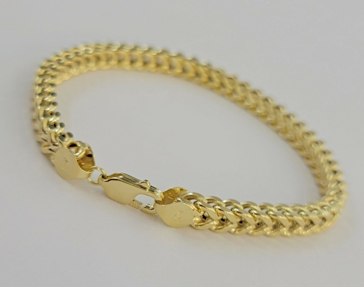 Real 10k Gold Franco Bracelet 9" 5mm 10kt Yellow Gold Authentic 10kt MEN STRONG
