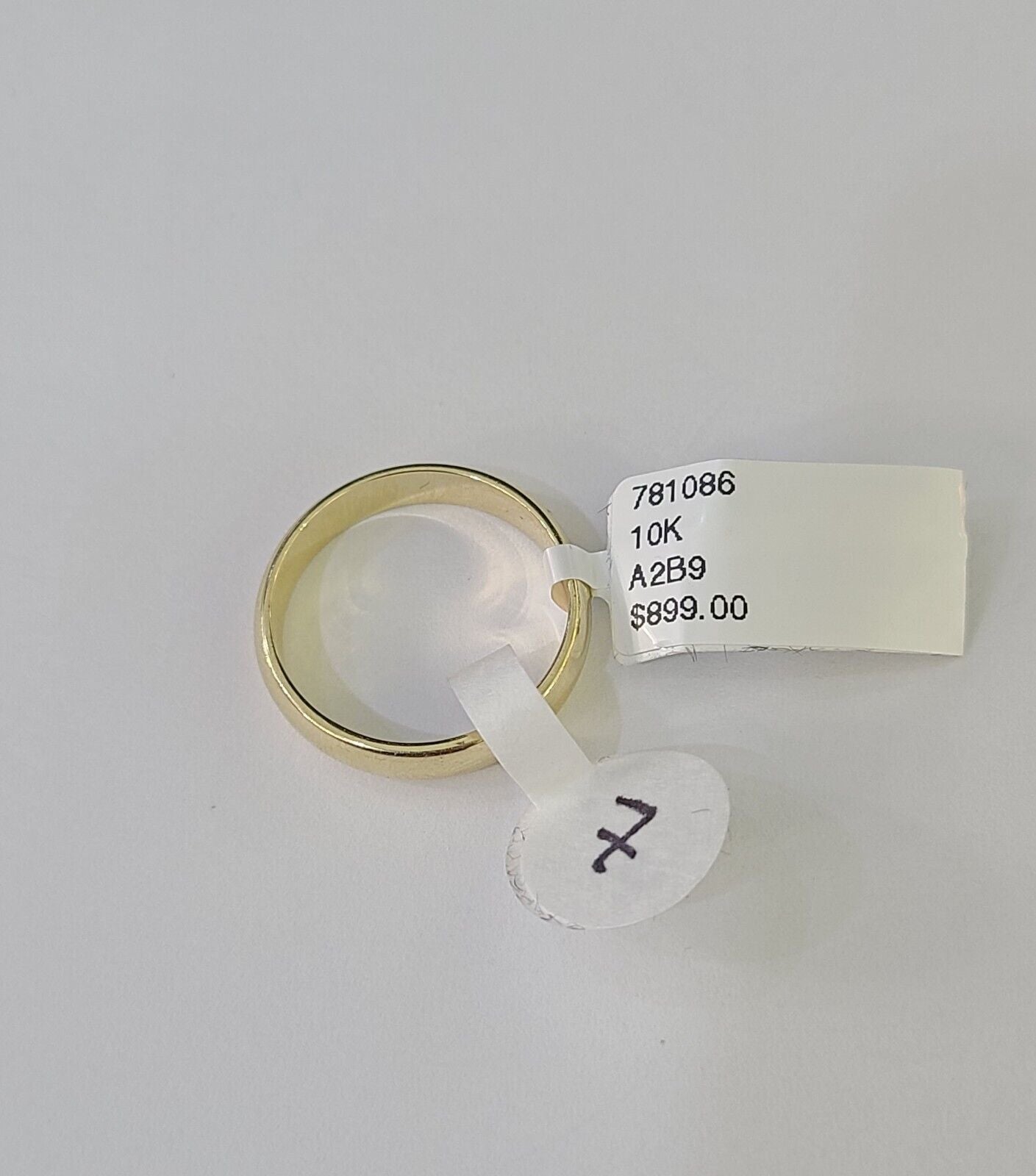 Real 10k Yellow Gold Ring Band Wedding Engagement Size 7 Women Ring