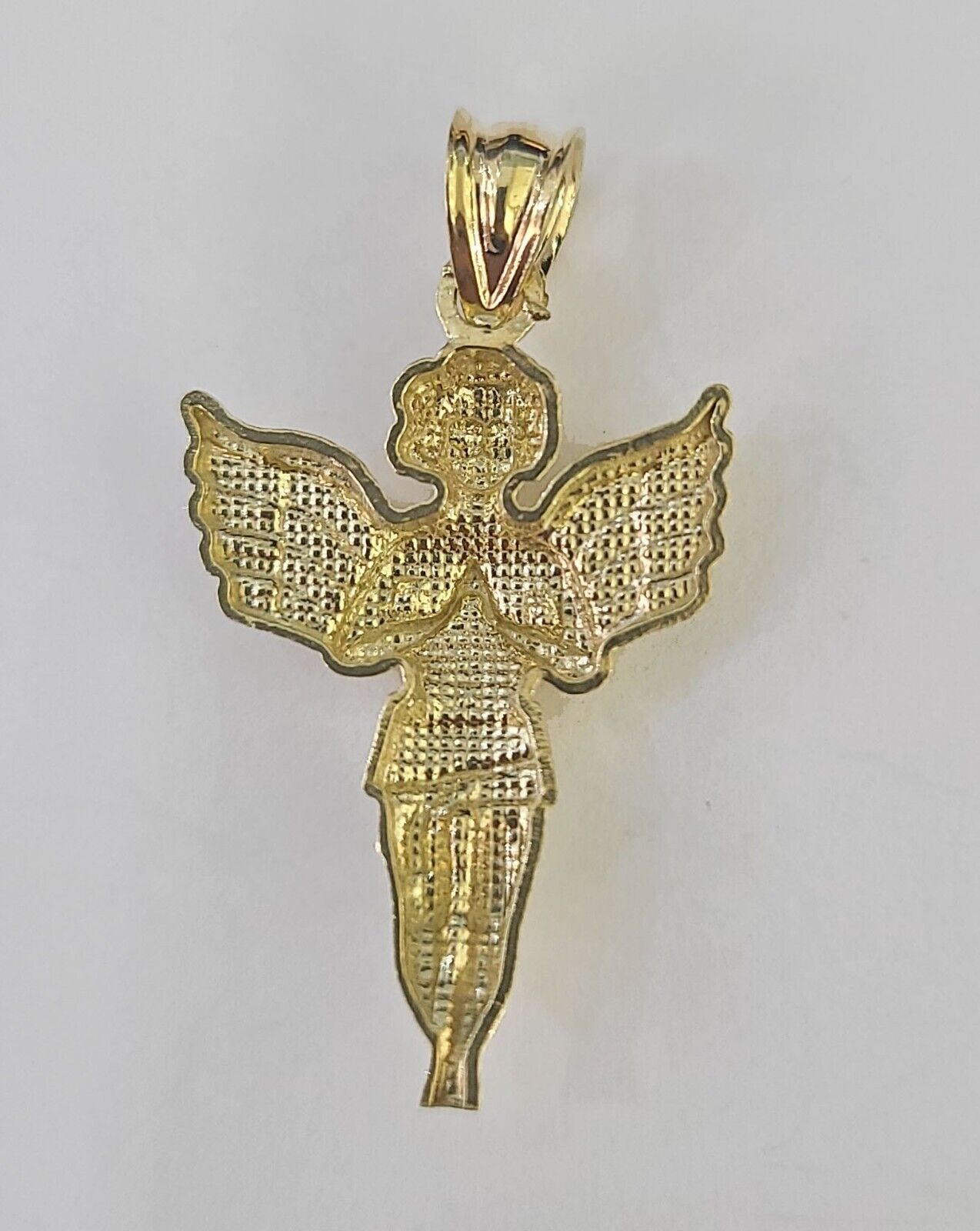 10K Real Praying Hands Charm Pendant Yellow Gold Genuine