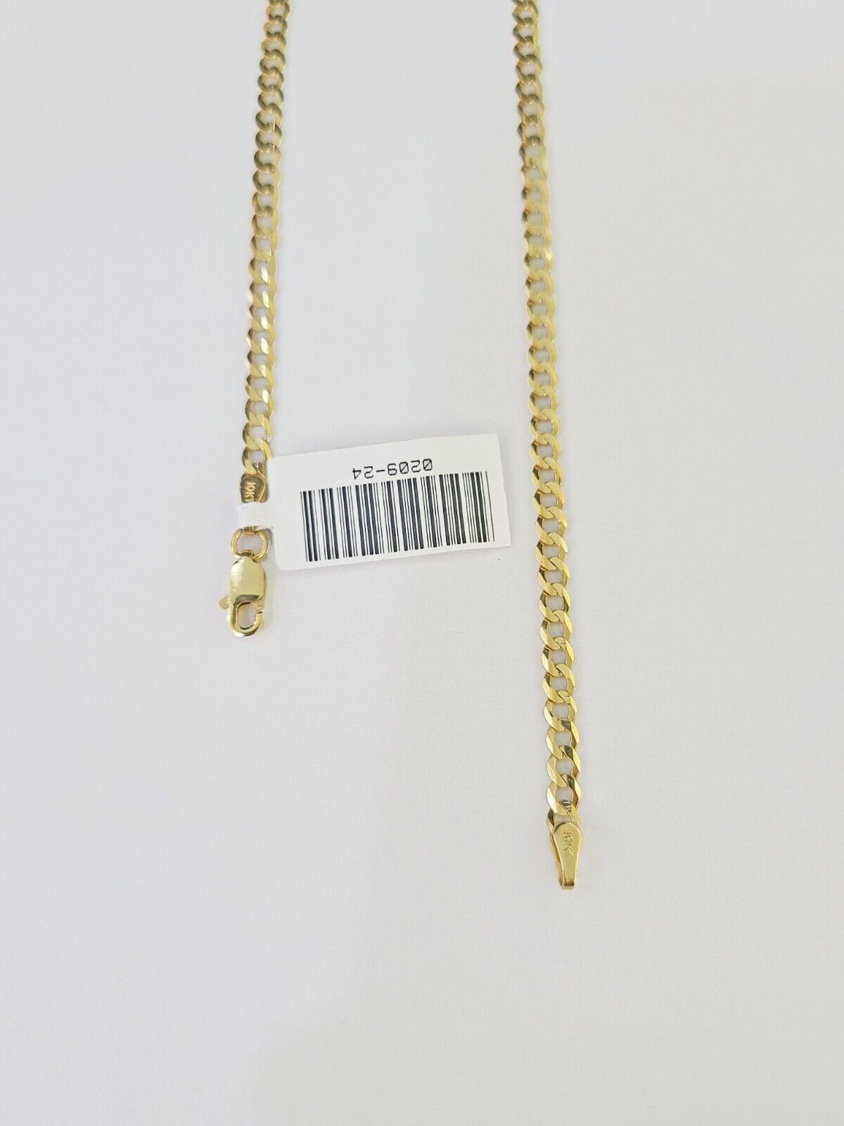 10k Gold Cuban Curb Link chain SOLID 3mm 20 Inch Real Yellow Gold Real Genuine