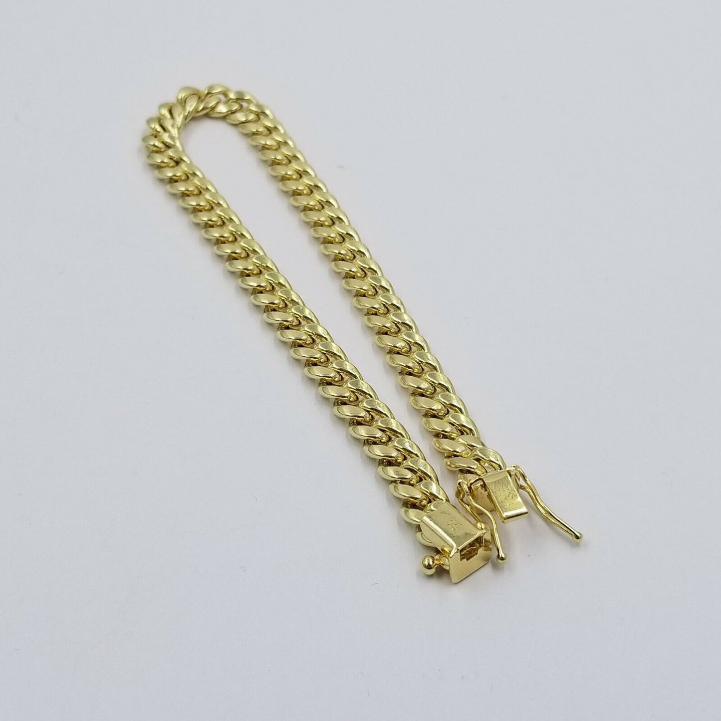 10K Real Yellow Gold Miami Cuban Bracelet 6mm Link 7 inch Box Lock