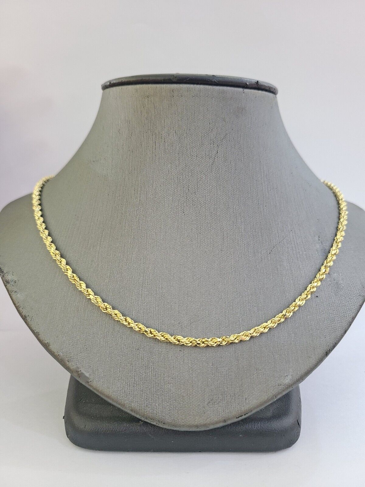 Real 14k Yellow Gold Rope Chain 3mm 26 Inches Ladies Necklace