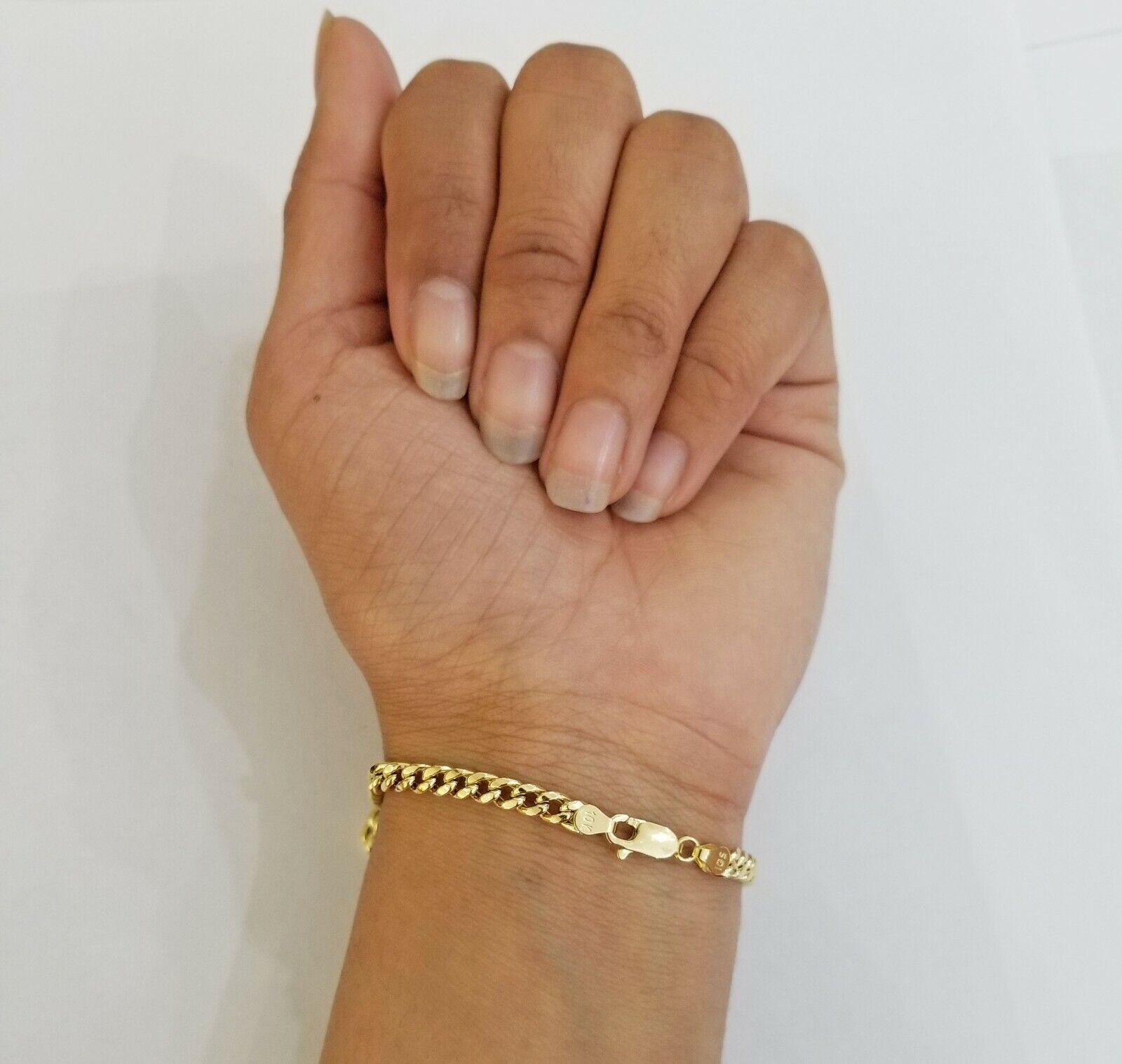 10k Gold Miami Cuban Classic Link Bracelet Gift for Men