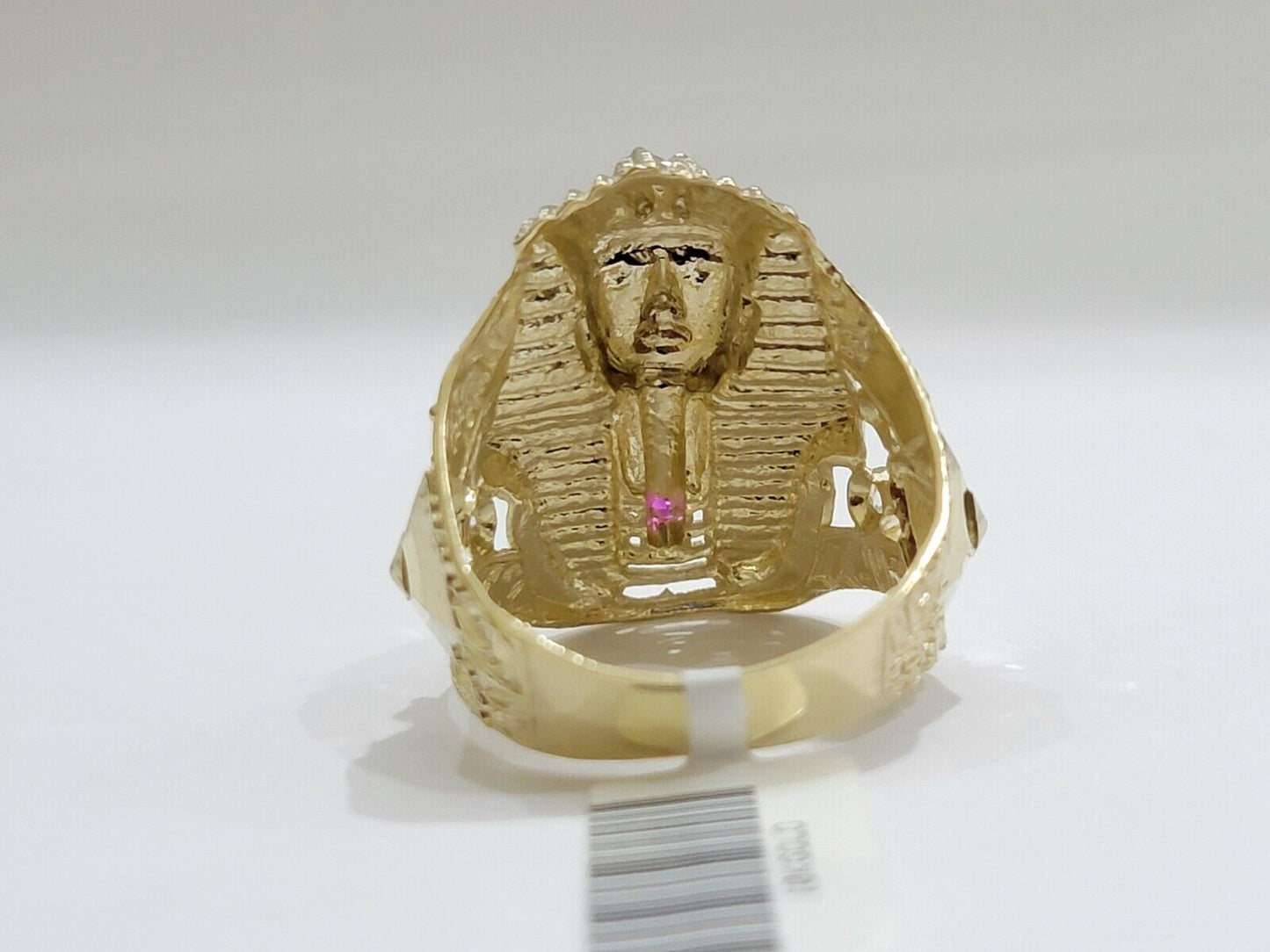 Real 10k Yellow Gold Egyptian Pharaoh Ring Size 10 Men Women All Sizes