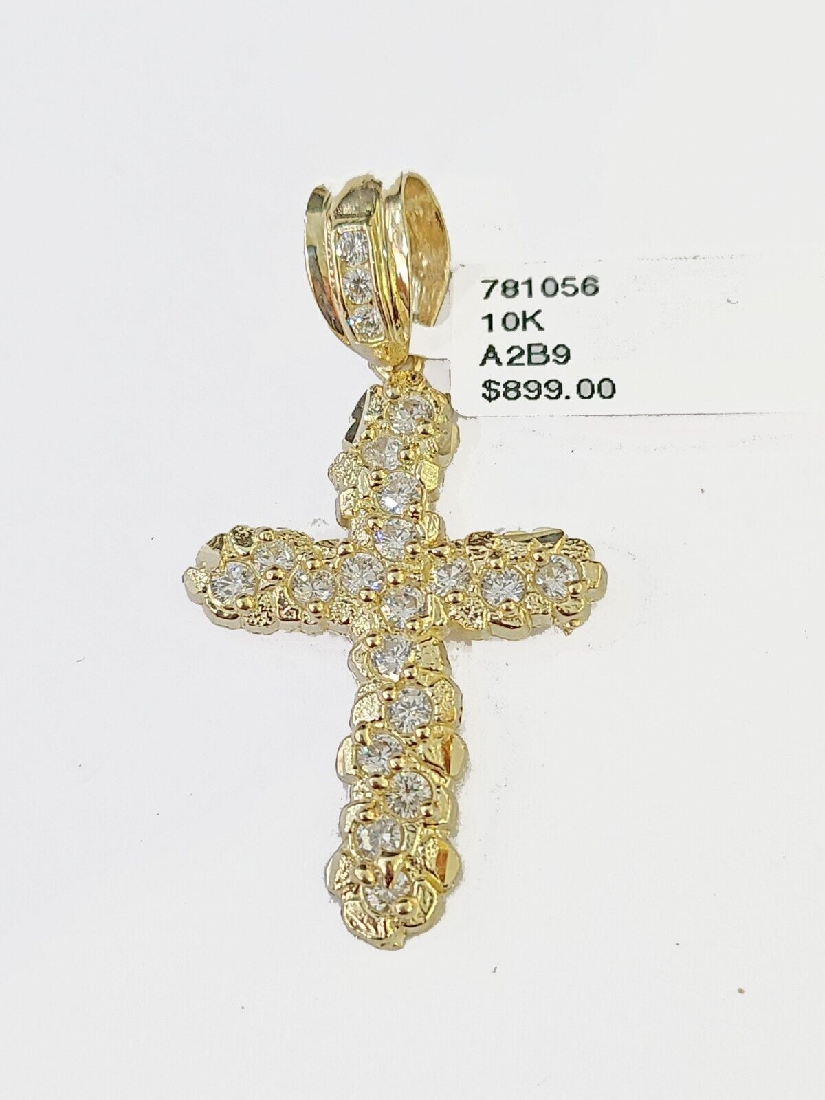 10k Gold Rope Chain & Cross Charm Pendent SET 3mm 22 Inches Necklace , Real 10kt