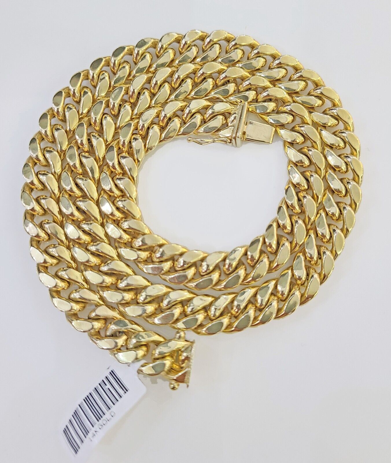Real 14k Gold Miami Cuban Link Chain Necklace 10mm 20 inches Box lock 14kt