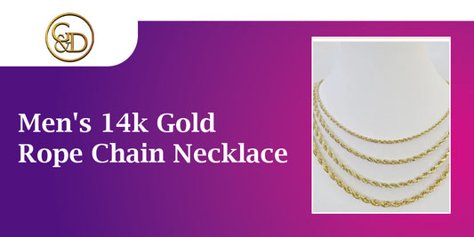 Shop Men's 14k Gold Rope Chain Necklace in USA