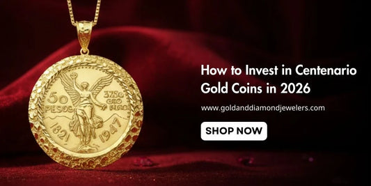 A gold Centenario coin for Gold and Diamond Jewelers' 2026 investment 