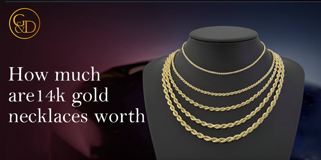 how much are 14k gold necklaces worth