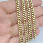 Real 10kt Yellow Gold Miami Cuban Link Chain 10k Necklace 24 Inches 4mm Box Lock