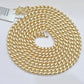 Real 10kt Yellow Gold Miami Cuban Link Chain 10k Necklace 24 Inches 4mm Box Lock