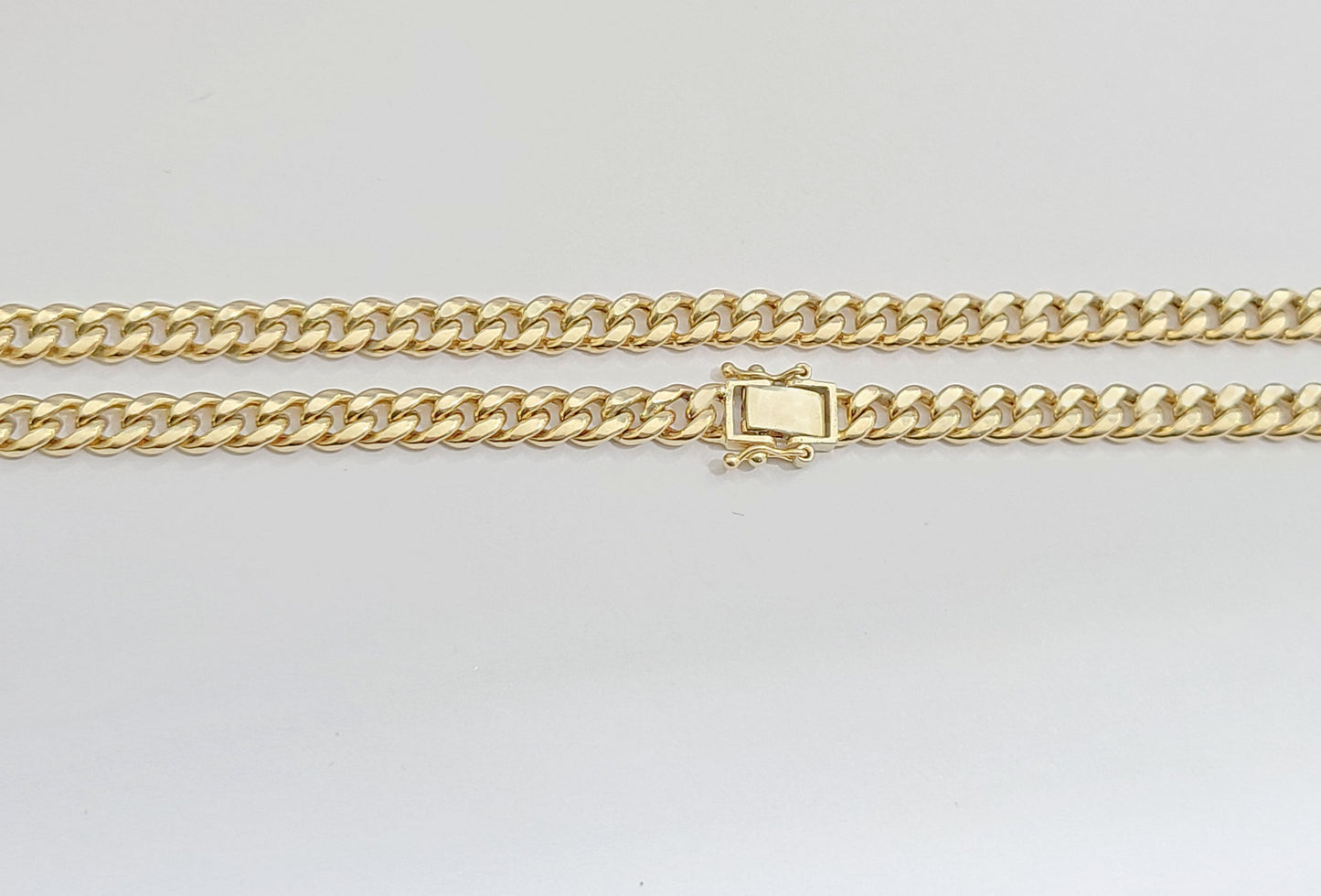 Real 10kt Yellow Gold Miami Cuban Link Chain 10k Necklace 18 Inches 4mm Box Lock
