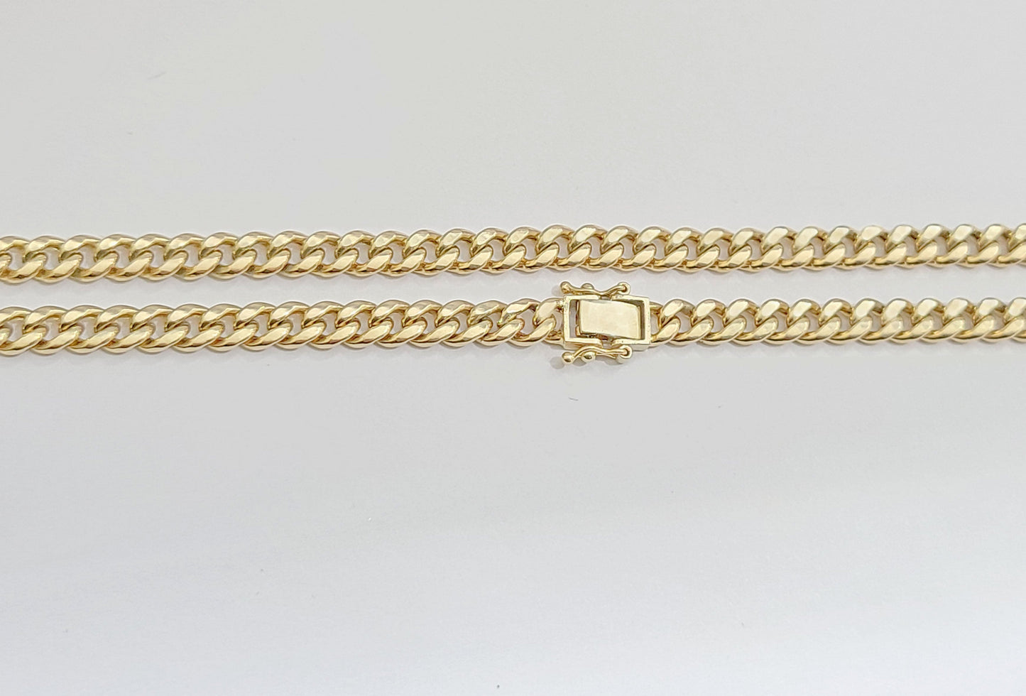 Real 10kt Yellow Gold Miami Cuban Link Chain 10k Necklace 20 Inches 4mm Box Lock