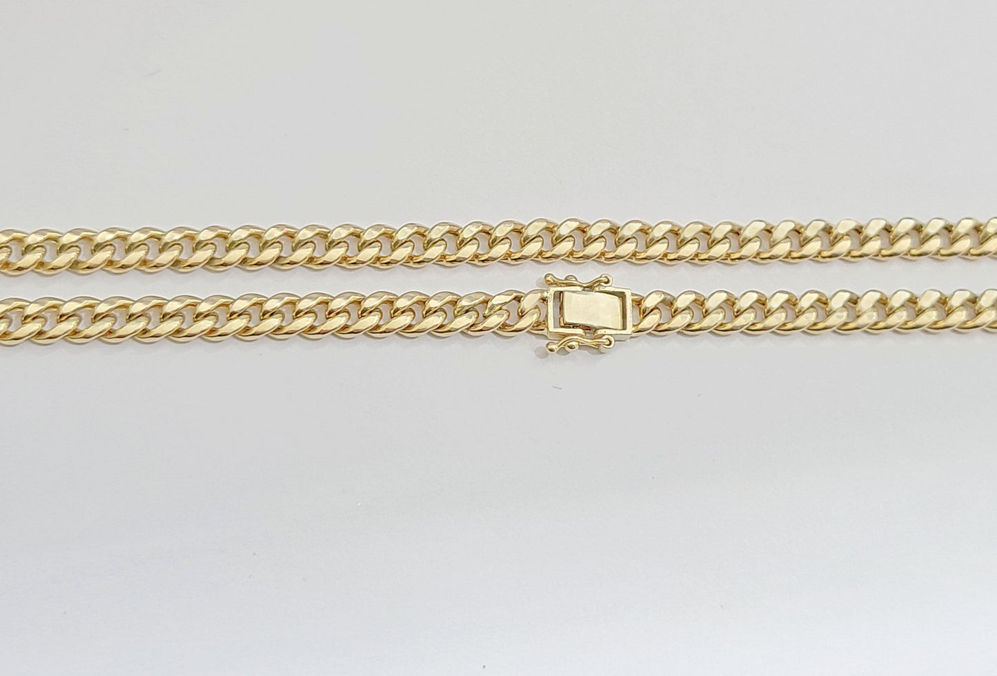 Real 10kt Yellow Gold Miami Cuban Link Chain 10k Necklace 26 Inches 4mm Box Lock