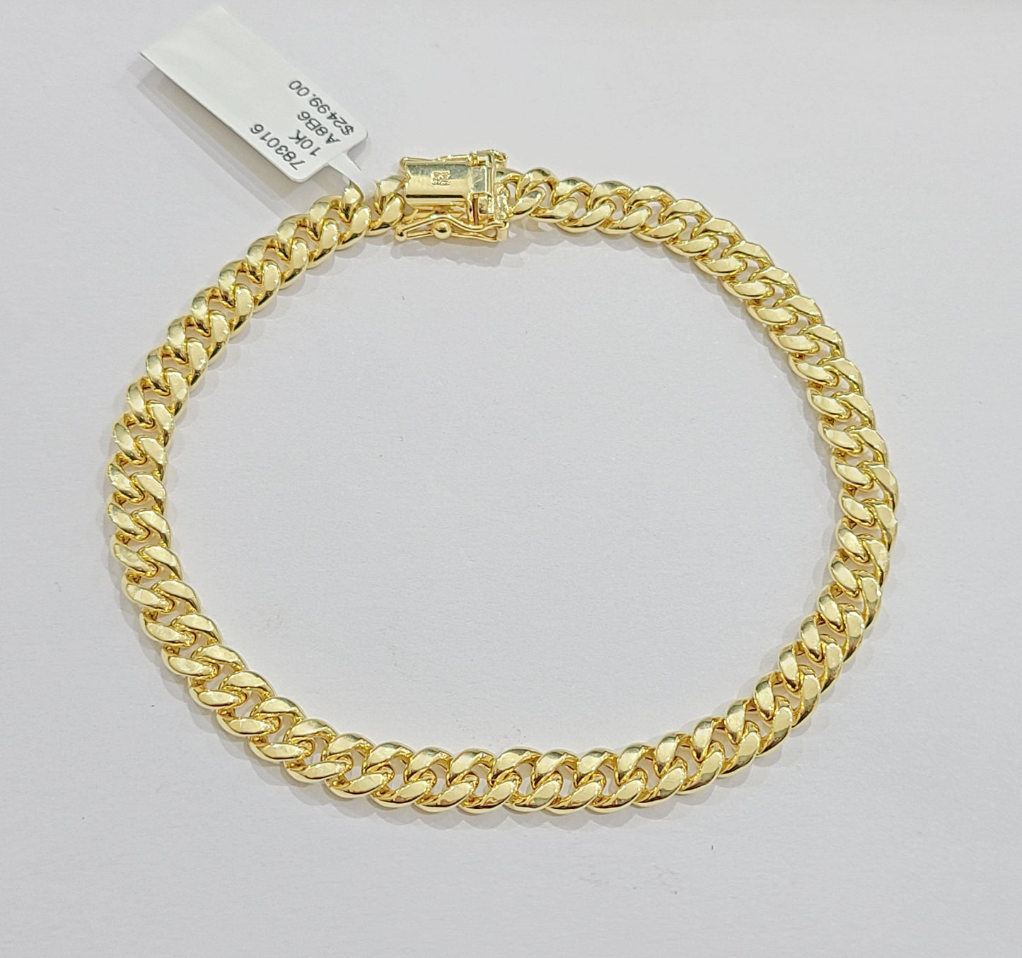 Real 10k Yellow Gold Miami Cuban Link Bracelet 9.5" inch 6mm 10kt Box Lock Men