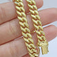 Real 10k Yellow Gold Miami Cuban Link Bracelet 9" inch 8mm 10kt Box Lock Men