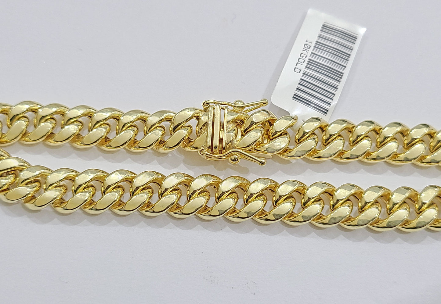 Real 10k Yellow Gold Miami Cuban Link Bracelet 9" inch 8mm 10kt Box Lock Men