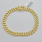 Real 10k Yellow Gold Miami Cuban Link Bracelet 7.5" inch 8mm 10kt Kids and Ladies