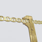 Real 10k Yellow Gold Anchor Mariner Link Bracelet 9 inch 12mm Lobster Lock 10kt