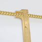 Real 14k Yellow Gold Miami Cuban Link Chain 10mm 20" Necklace Box Lock For Men