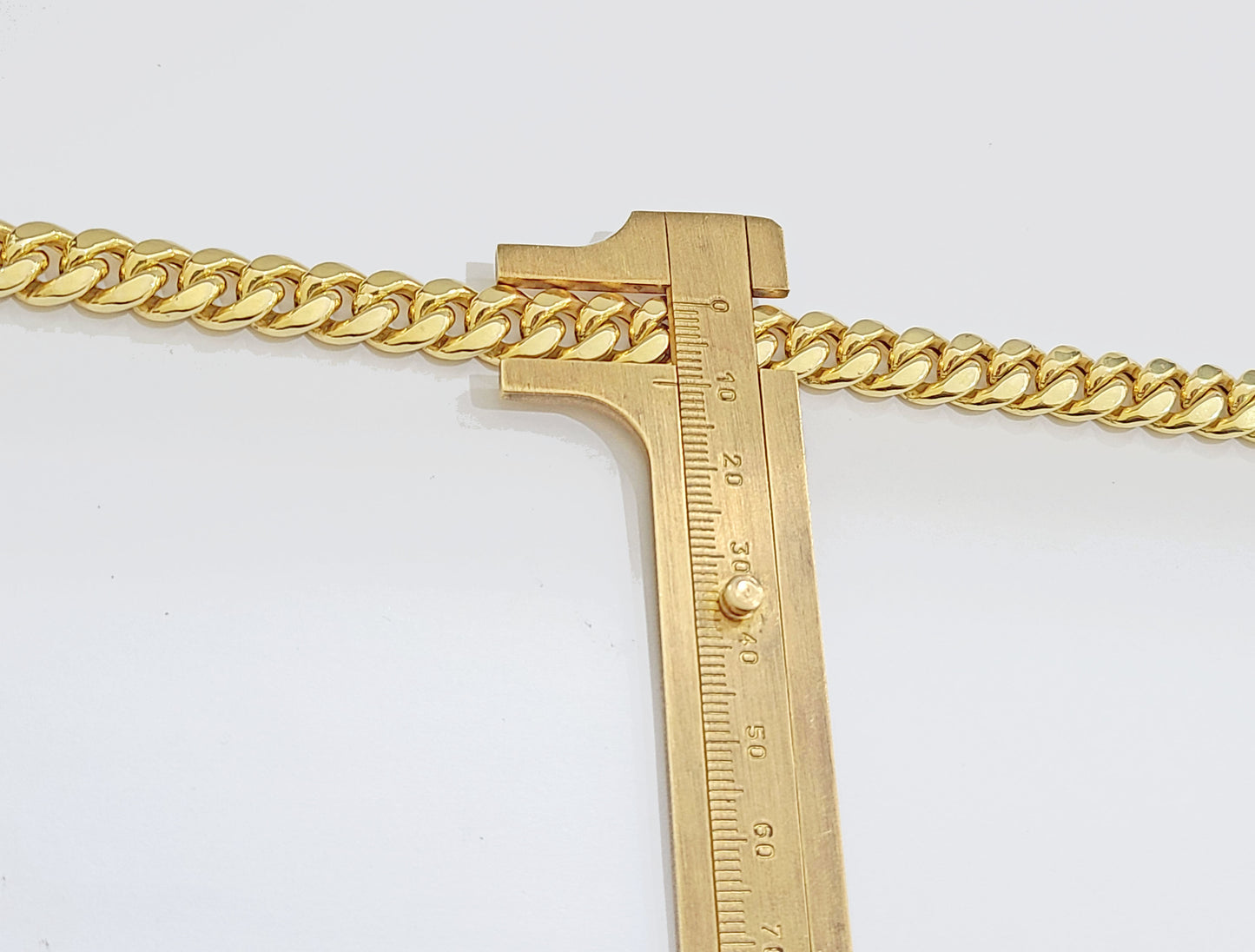 Real 14k Yellow Gold Miami Cuban Link Chain 10mm 20" Necklace Box Lock For Men