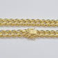 Real 14k Yellow Gold Miami Cuban Link Chain 10mm 24" Necklace Box Lock For Men