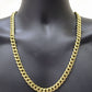 Real 14k Yellow Gold Miami Cuban Link Chain 10mm 30" Necklace Box Lock For Men