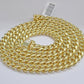 Real 14k Yellow Gold Miami Cuban Link Chain 10mm 24" Necklace Box Lock For Men