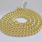 Real 14k Yellow Gold Miami Cuban Link Chain 10mm 30" Necklace Box Lock For Men