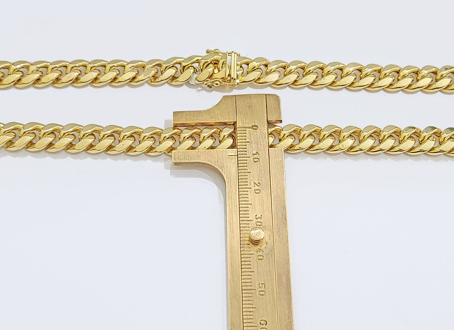 Real 14k Yellow Gold Miami Cuban Link Chain 9mm 28" Necklace Box Lock