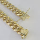 14K Miami Cuban Bracelet Yellow Gold Box Clasp 8" Inch 11mm Link