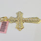 14k Jesus Christ Cross Charm Pendant Yellow Gold REAL Genuine 14kt