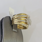 REAL 14k Diamond Ring Yellow Gold Ladies Men Trio SET Wedding Engagement Genuine