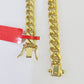 Real 10k Gold Bracelet 8mm Miami Cuban Link 9" Box Lock 10kt Yellow Gold