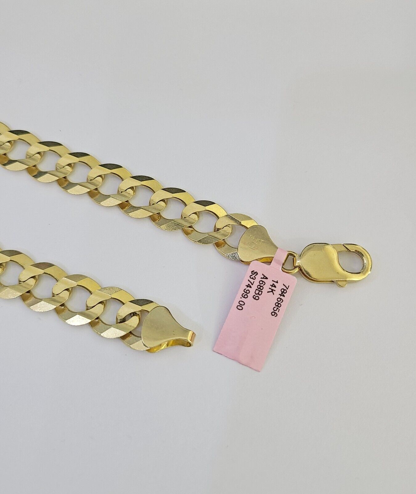 14k Cuban Curb Link Chain Solid Yellow Gold Necklace 11mm 20"-30" Inch Real