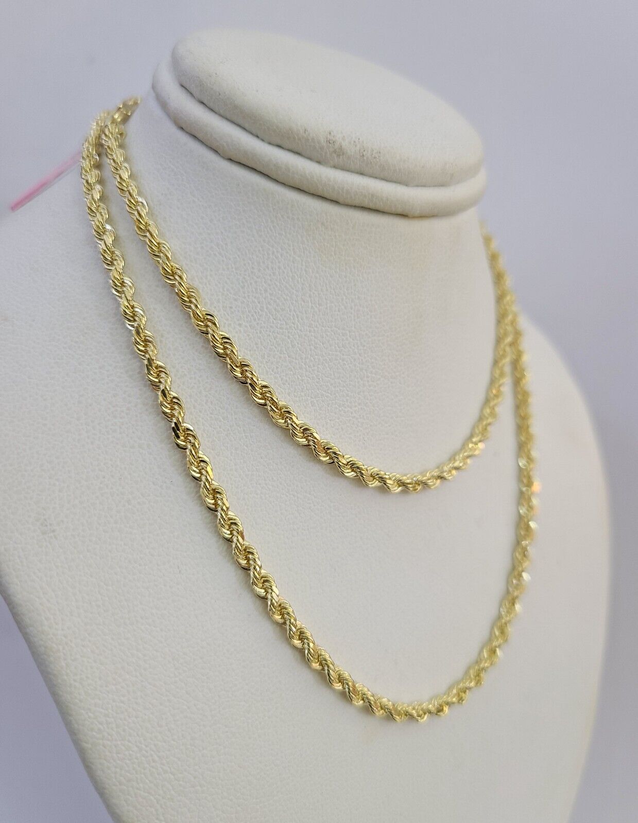 14k Solid Rope Chain Necklace 4mm 18"-28" Inch Yellow Gold Men Women 14Kt
