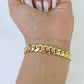 Real 14k Miami Cuban link Bracelet Yellow Gold 8mm 7.5" 8" 8.5" 9" Inch Solid