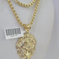 10k Gold Byzantine Necklace Lion Charm 18-26 inches 3mm REAL Yellow SET Chain