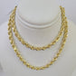 10k Real Solid Rope Chain Yellow Gold Women Men Diamond Cut 4mm 20 Inches