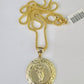 10K Franco Chain Jesus Pendant Charm Necklace 20"-26" 2.5mm Yellow Gold