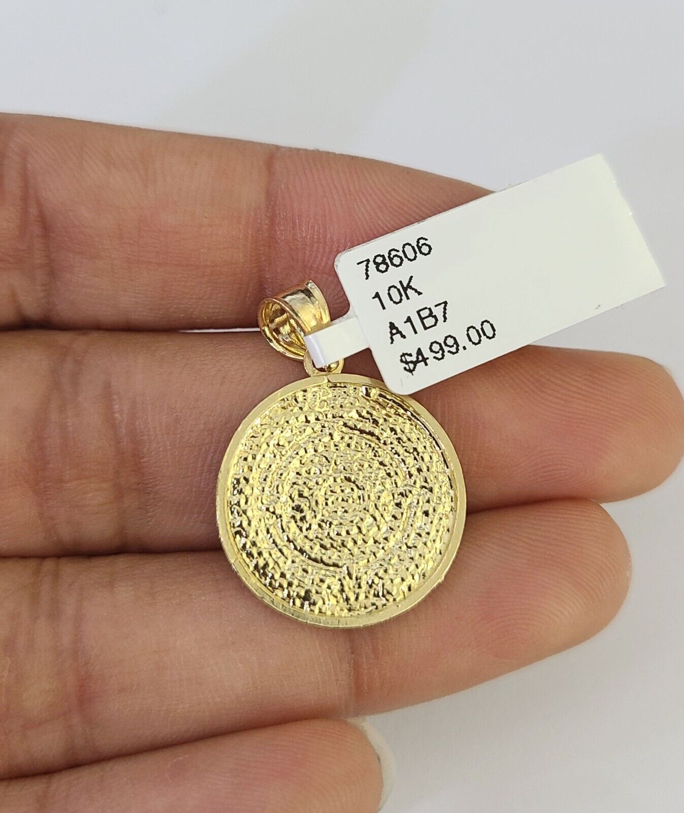 10K Gold Miami Cuban Chain Mayan Calendar 18"-28" 3mm REAL Pendant Necklace SET