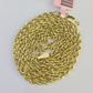 14k Solid Rope Chain Necklace 2.5mm 16"-24" Inch Yellow Gold Men Women 14Kt