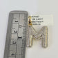 10K Franco Chain Diamond M Pendant Initial Charm Letter Necklace 18"-24" 1.5mm