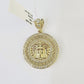 10k Yellow Gold Chain Head Charm Pendant Set 5mm Miami Cuban Link Necklace Real