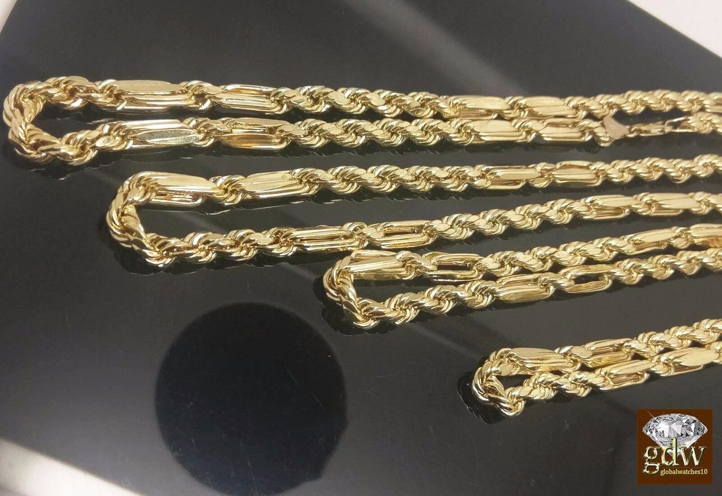 Real 10k Yellow Gold Milano Rope Chain Necklace 6mm 22" 24" 26" 28" 30"