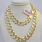 14k Solid Gold Cuban Curb Link chain 11mm 24 Inches Real Necklace Yellow Genuine