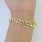 Real 10k Miami Cuban Link Bracelet Gold 9mm 9.5" Box Lock 10kt Yellow Gold