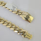 Real 10K Royal Monaco Bracelet Yellow Gold 8.5" Box Clasp 12mm Genuine