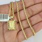 10k Gold Initial U Charm Rope Chain 16"-26" 2.5mm SET Necklace Alphabet Pendant