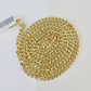 10K Miami Cuban Link Chain Yellow Gold Real 5mm 24 inch Necklace